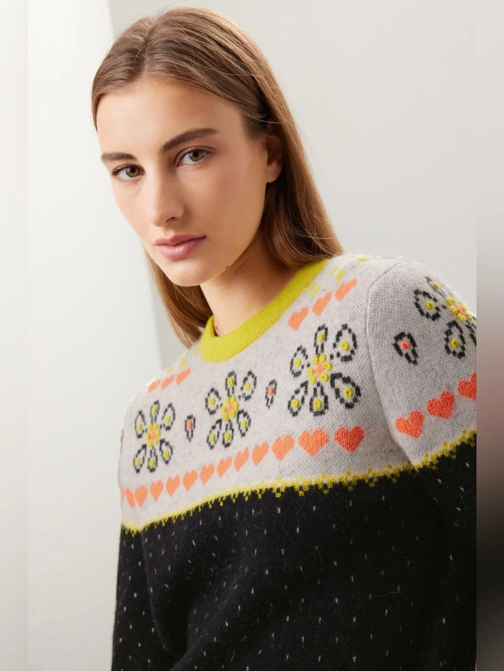 kate spade new york Embroidered Fair Isle Sweater